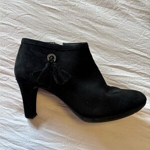 Anne Klein Black Suede Booties